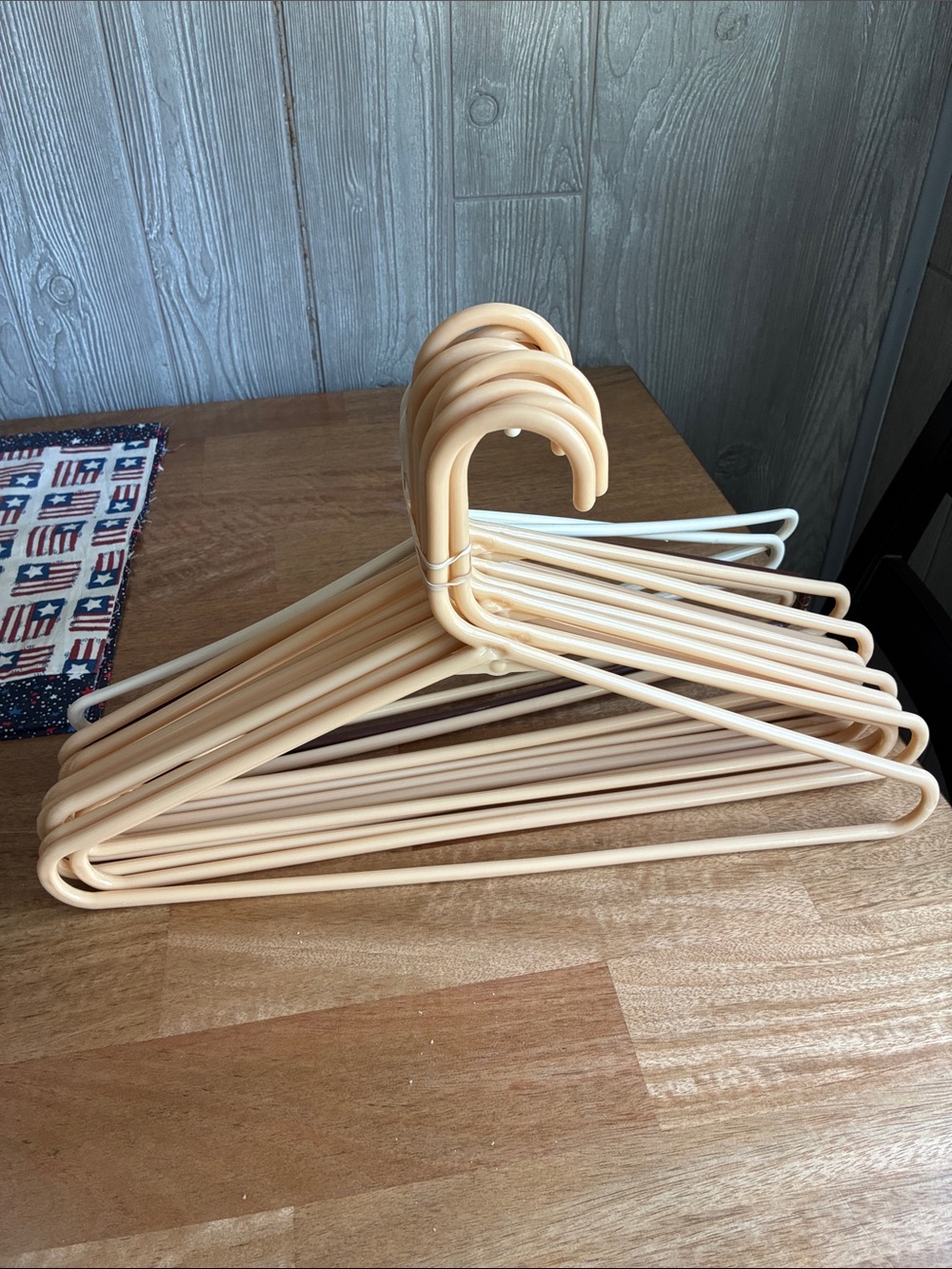 Beige, tans & brown Plastic heavy duty Clothing Hangers - Pack of 15